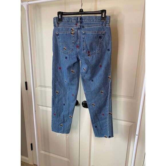 Tommy Hilfiger logo embroidered raw hem vintage jeans - Picture 4 of 8